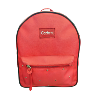 Mini mochila CORIUM Rojo con tachas