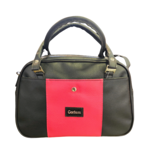 Cartera CORIUM negro y rosa