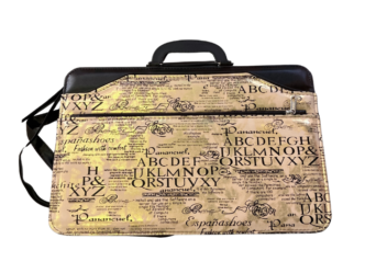 Portafolio PU estampado dorado