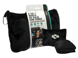 Almohada De Viaje 2 En 1 + Colcha Polar