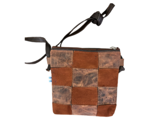 Cartera patch en cuero
